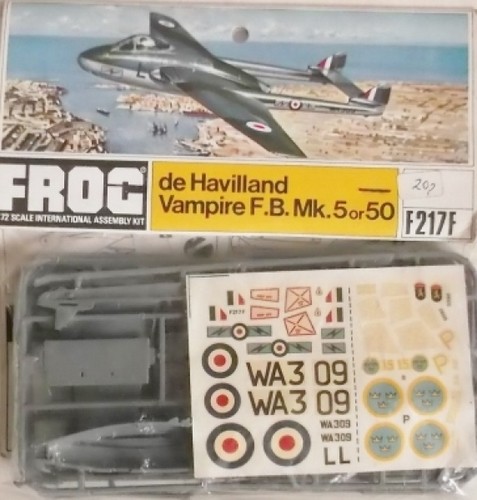 Frog f217f de havilland - frog, 1/72