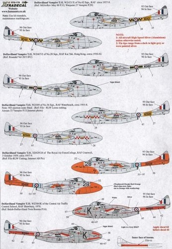 Xtradecal de havilland - 1/72,